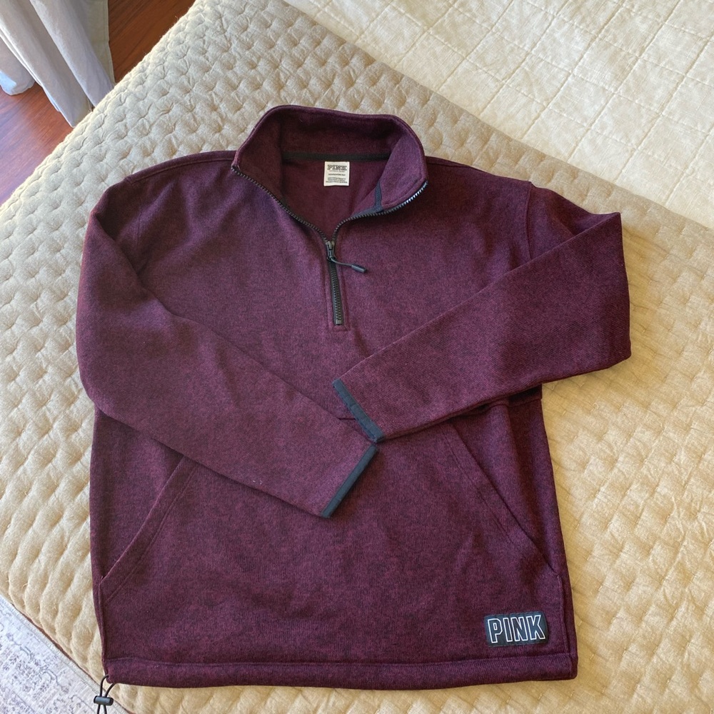 VS PINK 3/4” zip sweatshirt size XS